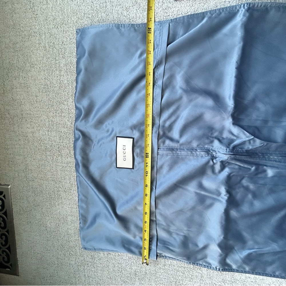 4  Authentic Large  Gucci Blue Satin Hanging Travel Garment Bags 46.5 X 24.5 - Picture 7 of 7